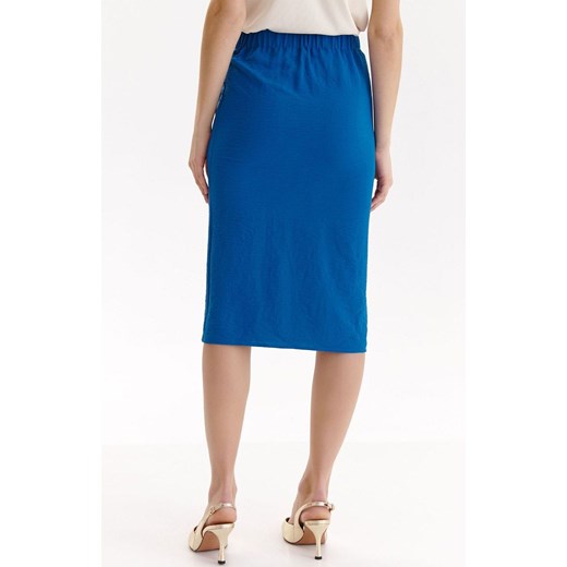 Ołówkowa spódnica damska z wiązaniem w kolorze niebieskim  SSD1810, Kolor Top Secret 38 Primodo