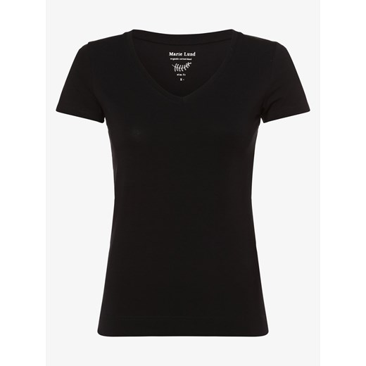 Marie Lund T-shirt damski Kobiety Bawełna granatowy jednolity ze sklepu vangraaf w kategorii Bluzki damskie - zdjęcie 154457939