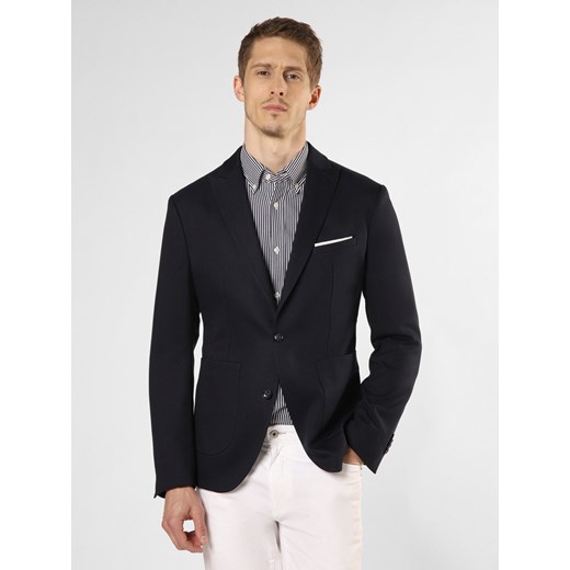 Cinque Marynarka męska Mężczyźni Slim Fit granatowy wypukły wzór tkaniny - id: 619006-0001-00540 - marki Cinque - 154457976 Cinque Marynarka męska Mężczyźni Slim Fit granatowy wypukły wzór tkaniny ze sklepu vangraaf w kategorii Marynarki męskie - zdjęcie 154457976