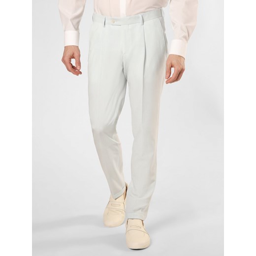 Finshley & Harding London Męskie spodnie od garnituru modułowego Mężczyźni Slim Fit miętowy marmurkowy ze sklepu vangraaf w kategorii Spodnie męskie - zdjęcie 154458008