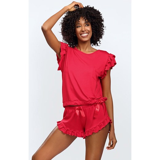 Lulu piżama w kolorze czerwonym, Kolor czerwony, Rozmiar XS, DKaren ze sklepu Intymna w kategorii Piżamy damskie - zdjęcie 154462025