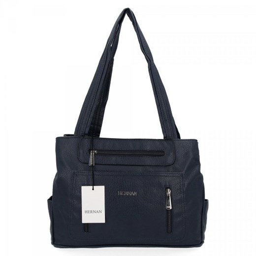 Miejskie Torebki Damskie Shopper Bag firmy Hernan Granatowe (kolory) Hernan PaniTorbalska