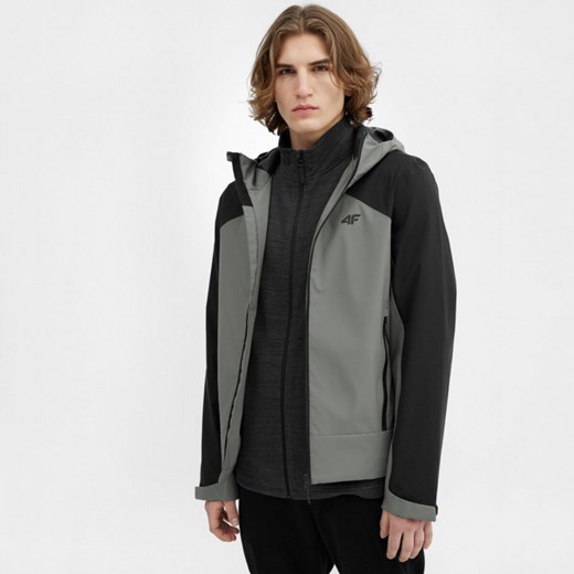 Męska kurtka przejściowa 4F 4FSS23TTJAM245 -oliwkowa/khaki XXL Sportstylestory.com