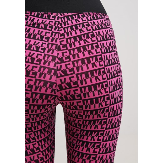 Nike Sportswear Legginsy hot pink / black zalando czerwony pasy do pończoch