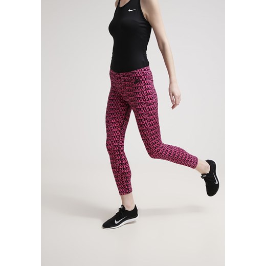 Nike Sportswear Legginsy hot pink / black zalando czerwony sportowy