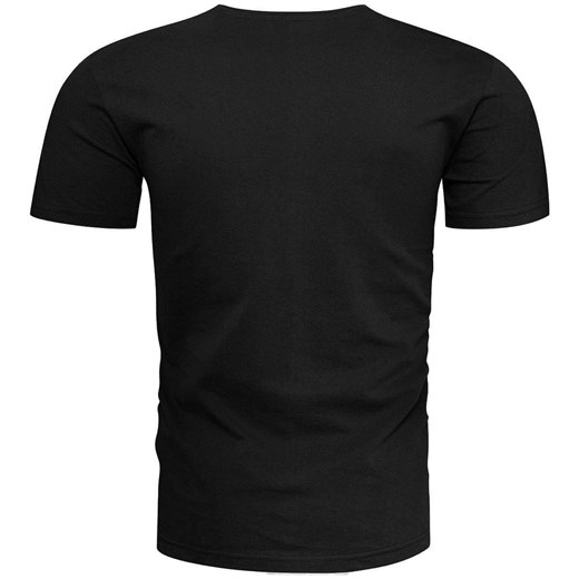 T-shirt męski czarny Recea