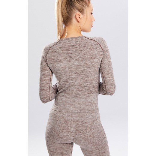 Legginsy melange sportowe w kolorze kawowym, Kolor kawowy, Rozmiar M, Spaio ze sklepu Intymna w kategorii Spodnie damskie - zdjęcie 154504956