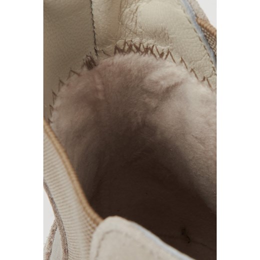 Beżowe sztyblety damskie z naturalnej skóry zamszowej ER00111999 Estro 38 okazja Estro