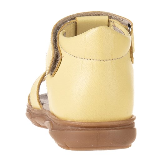 Skórzane sandały w kolorze żółtym Kmins 33 Limango Polska wyprzedaż