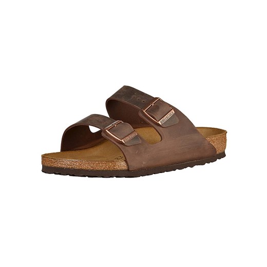 Skórzane klapki "Arizona" w kolorze brązowym 35 promocja Limango Polska