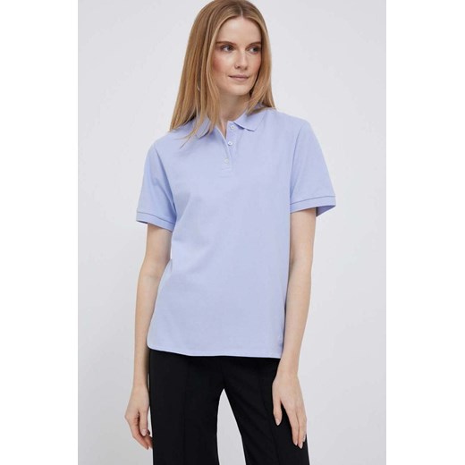 United Colors of Benetton polo damski kolor fioletowy United Colors Of Benetton S ANSWEAR.com