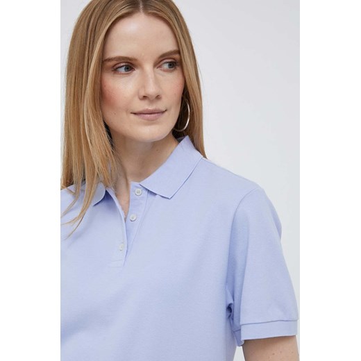 United Colors of Benetton polo damski kolor fioletowy United Colors Of Benetton S ANSWEAR.com