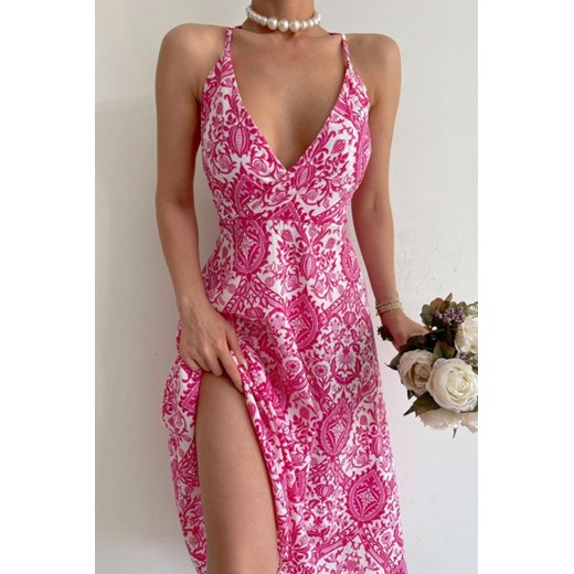 Sukienka MALFIRDA PINK L promocja Ivet Shop