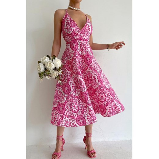 Sukienka MALFIRDA PINK M wyprzedaż Ivet Shop