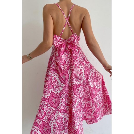 Sukienka MALFIRDA PINK L okazja Ivet Shop