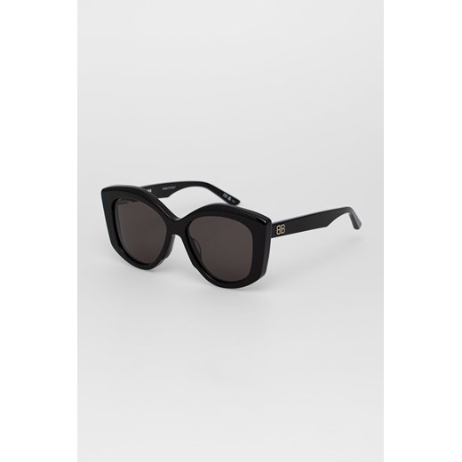 Balenciaga okulary przeciwsłoneczne damskie kolor czarny 56 ANSWEAR.com