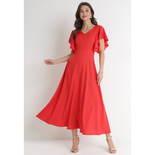 Czerwona Sukienka Emilienne ze sklepu Born2be Odzież w kategorii Sukienki - zdjęcie 154537505