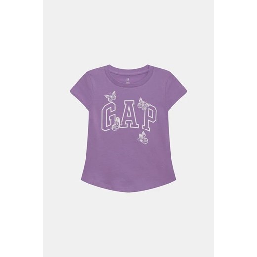 GAP T-shirt - Fioletowy - Dziewczynka - 140-146 CM(146CM) Gap 104-110 CM(110CM) wyprzedaż Halfprice