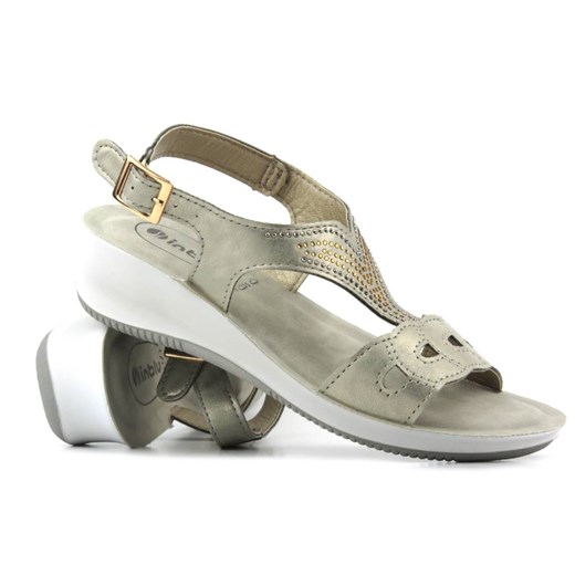 Wygodne sandały damskie INBLU SE-07, szare ze sklepu ulubioneobuwie w kategorii Sandały damskie - zdjęcie 154545038