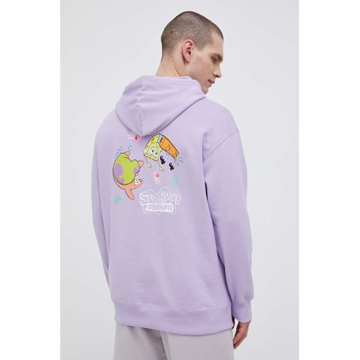 Puma bluza bawełniana X SPONGEBOB męska kolor fioletowy z kapturem z nadrukiem Puma M ANSWEAR.com
