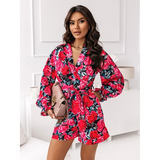 Kombinezon w kwiatowy print - PRALINA - wzór 1 Magmac one size magmac.pl