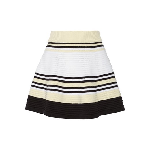 Striped ribbed cotton mini skirt net-a-porter czarny bawełna