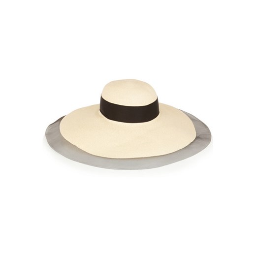 Sunny tulle-trimmed toyo sunhat