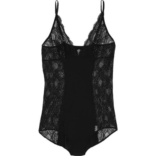 Delicate Fashion lace and stretch-jersey bodysuit
