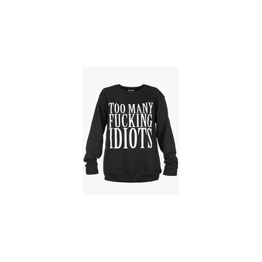 Idiots, czarna bluza z nadrukiem vintageshop-pl czarny bawełna