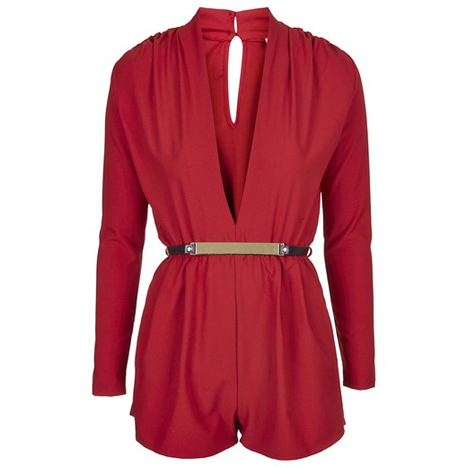 **Belted Playsuit by Oh My Love topshop czerwony 