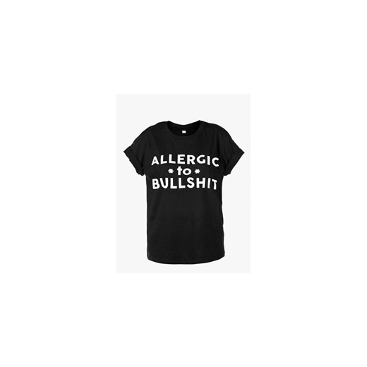 Allergic, t-shirt z nadrukiem unisex vintageshop-pl czarny kwiatowy