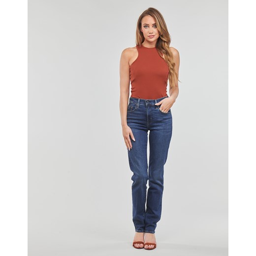 Jeansy straight leg Levis 724 HIGH RISE STRAIGHT US 30 / 28 Spartoo