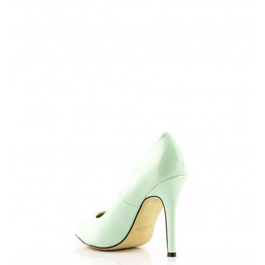 Miętowe Szpilki Classic Green Heels born2be-pl mietowy materiałowe