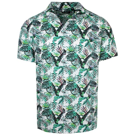 Koszula Hawajska - Brave Soul - Zielone Liście  KSKCBRSSS23MULTIpalm ze sklepu JegoSzafa.pl w kategorii Koszule męskie - zdjęcie 155792439