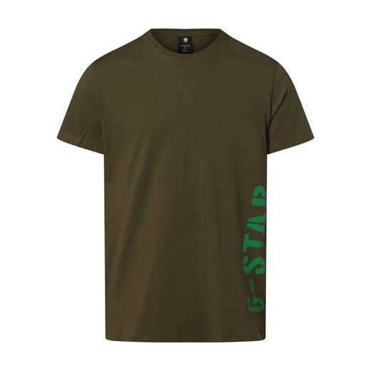 G-Star RAW T-shirt męski Mężczyźni Bawełna oliwkowy nadruk L vangraaf