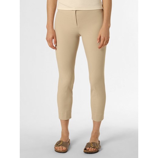 Cambio Spodnie Kobiety Sztuczne włókno beżowy jednolity ze sklepu vangraaf w kategorii Spodnie damskie - zdjęcie 155813228