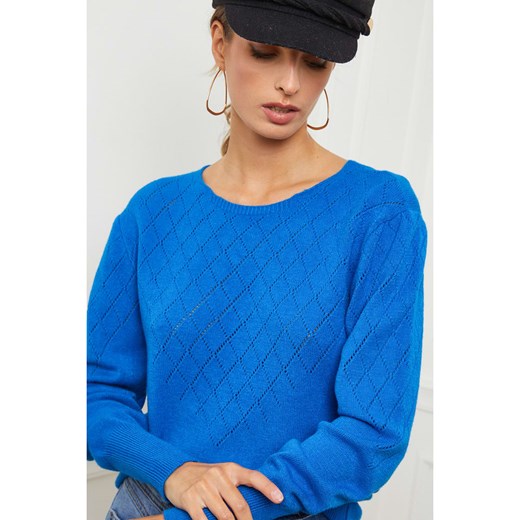 Sweter "Dolly" w kolorze niebieskim So Cachemire M Limango Polska promocyjna cena