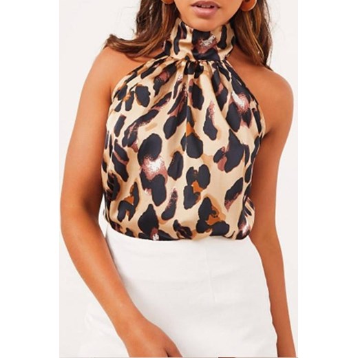 Bluzka damska IVET młodzieżowa z golfem bez rękawów 