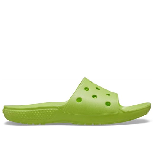 Klapki Crocs Classic Slide 206396-3UH - zielone ze sklepu streetstyle24.pl w kategorii Klapki dziecięce - zdjęcie 155827679