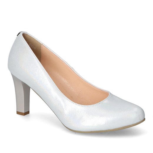 Czółenka Arka BI6384/2475 Białe zamsz ze sklepu Arturo-obuwie w kategorii Czółenka - zdjęcie 155838156