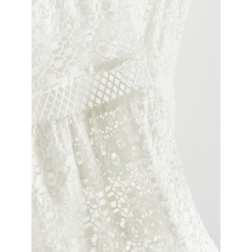 Reserved - Koronkowa sukienka mini - Biały Reserved XL Reserved