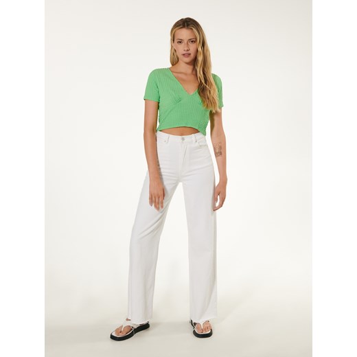 Sinsay - Crop top - Zielony Sinsay XS promocja Sinsay