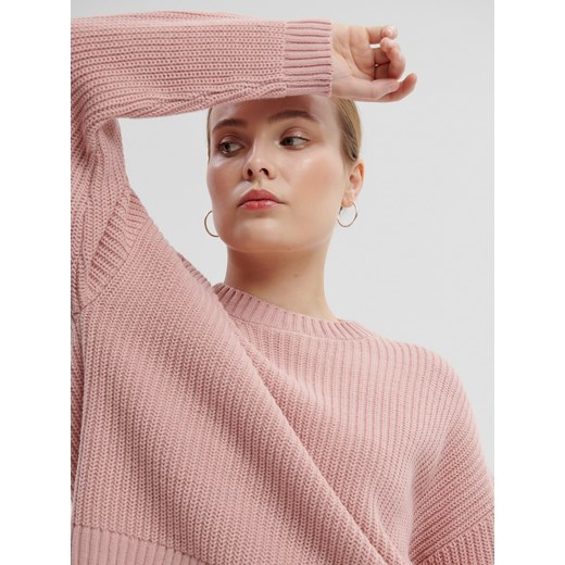 Sinsay - Sweter z miękkiej dzianiny - Różowy Sinsay XL okazja Sinsay