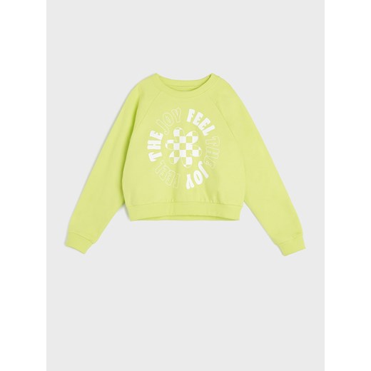 Sinsay - Bluza z nadrukiem - Zielony Sinsay 134 Sinsay
