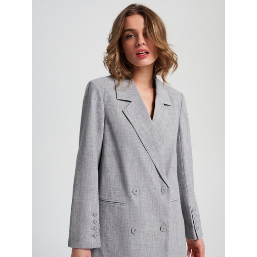 Sinsay - Marynarka dwurzędowa - Szary Sinsay XL Sinsay okazja