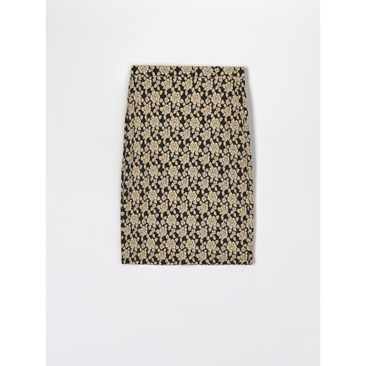 Sinsay - Spódnica mini ze wzorem - Czarny Sinsay XL Sinsay