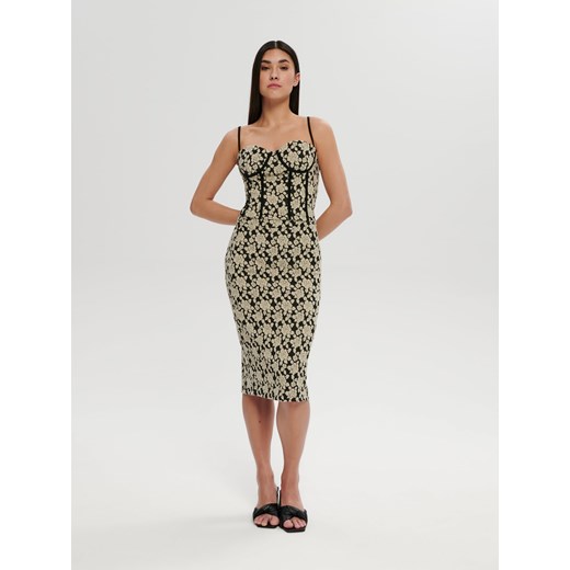 Sinsay - Spódnica mini ze wzorem - Czarny Sinsay XS Sinsay