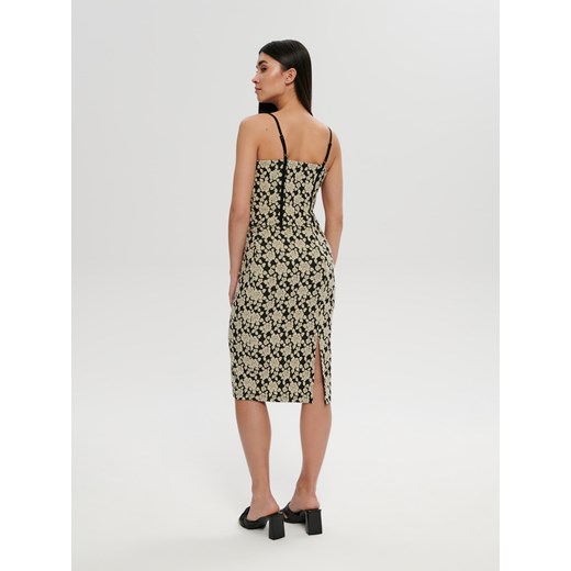 Sinsay - Spódnica mini ze wzorem - Czarny Sinsay XXS Sinsay