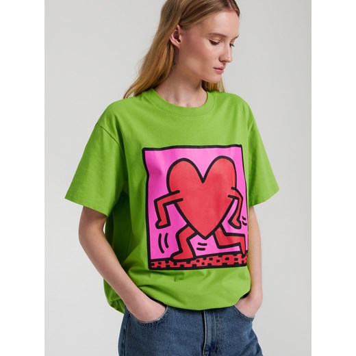 Sinsay - Koszulka Keith Haring - Zielony Sinsay XXS Sinsay