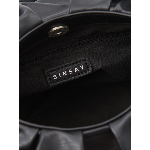 Sinsay - Torebka z imitacji skóry - Czarny Sinsay Jeden rozmiar Sinsay okazyjna cena
